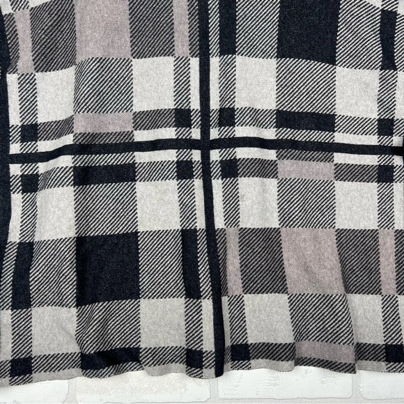 Joseph A. Plaid Turtleneck Sweater Black/Multi Long Dolman Sleeve Large - Picture 10 of 12